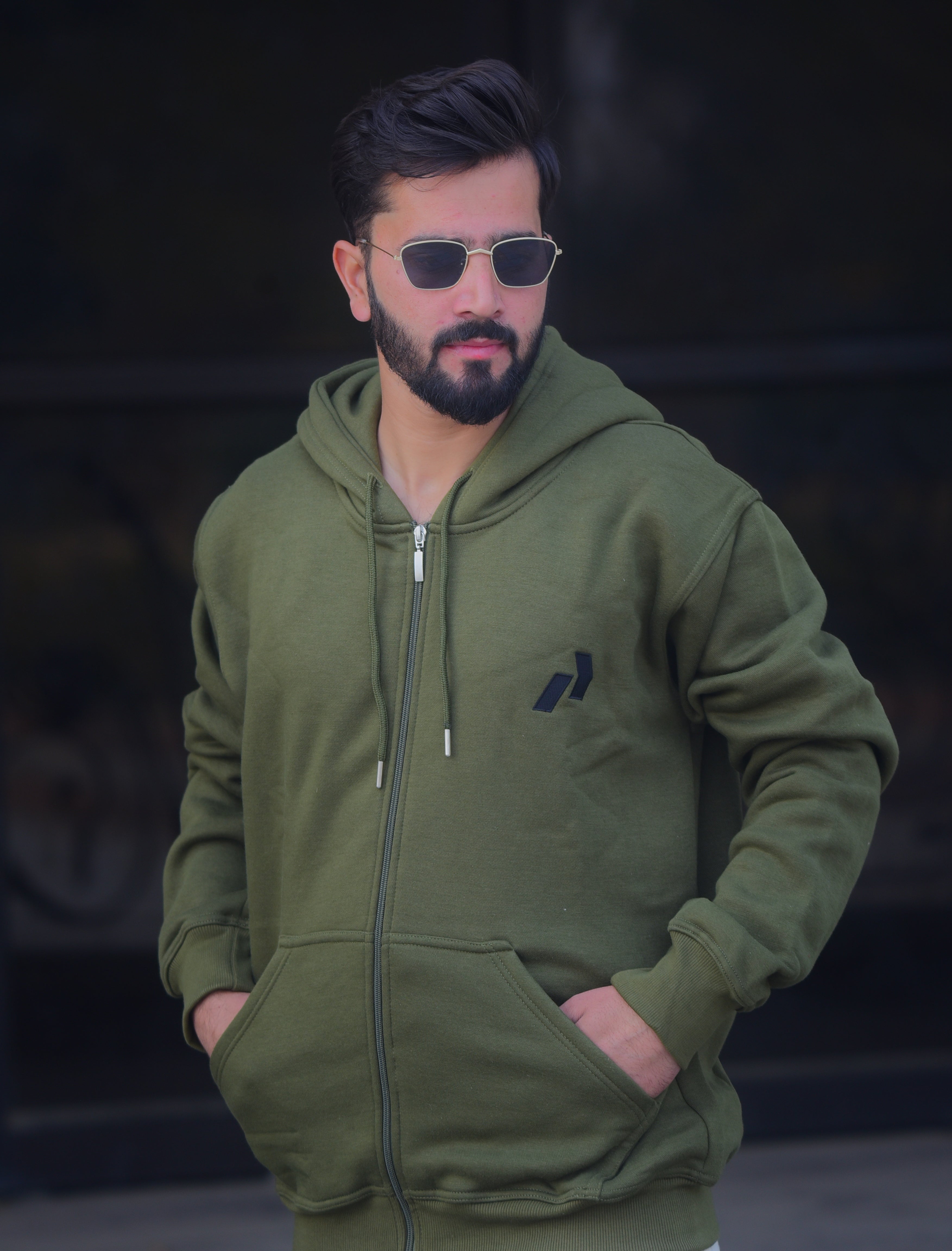 Premium Tracksuit Set – Olive Green