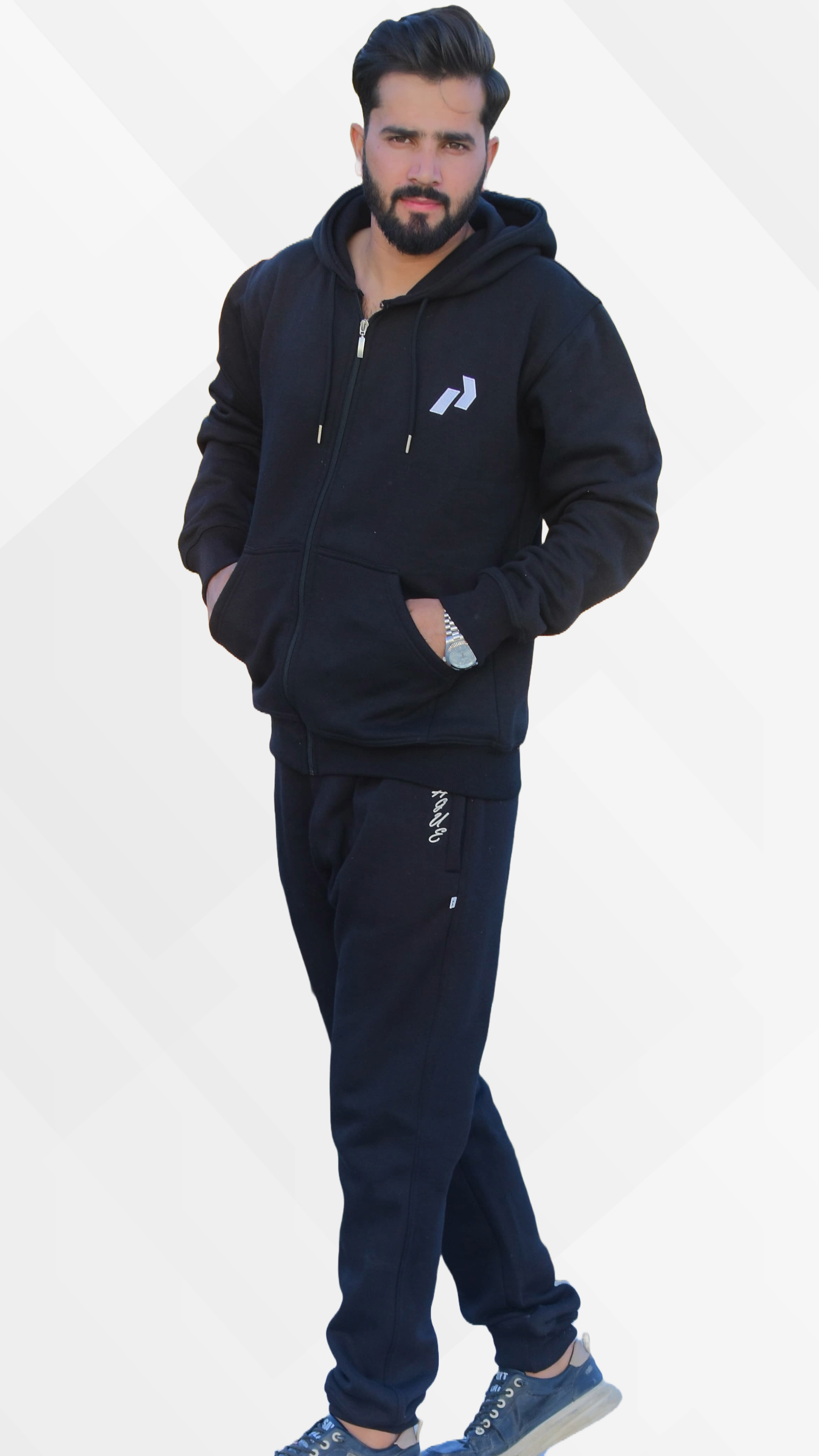 Premium Tracksuit Set – Black