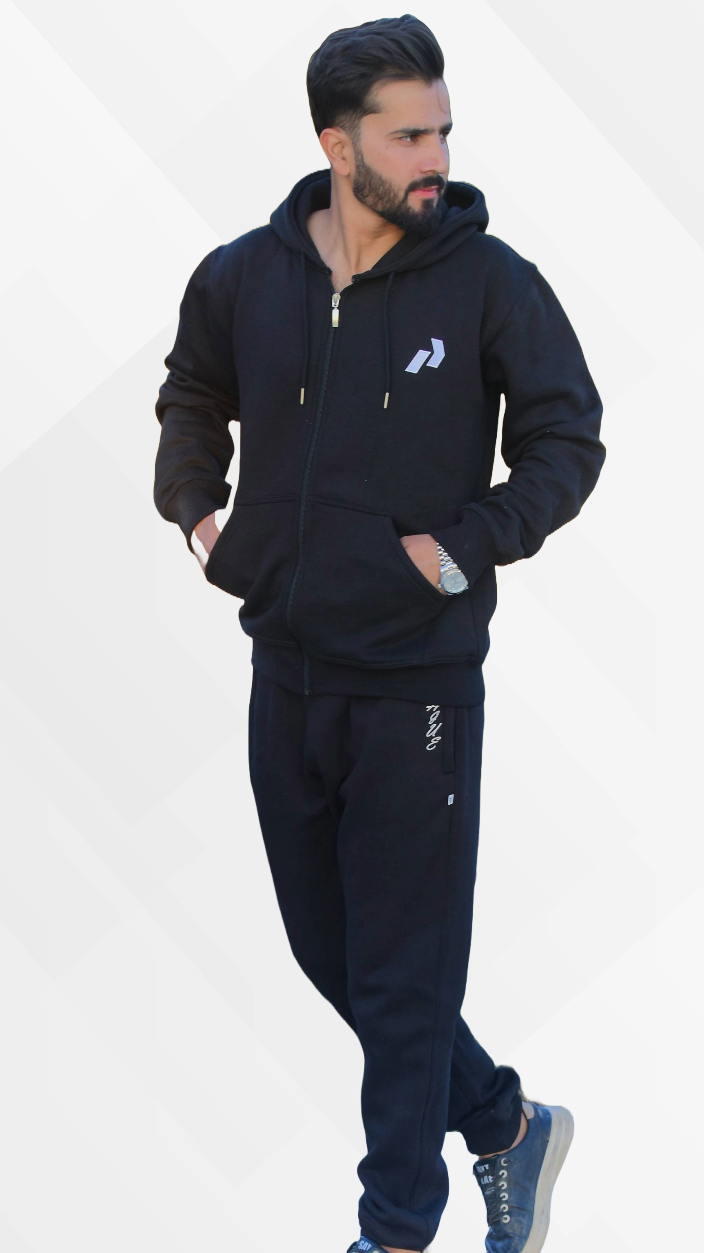 Premium Tracksuit Set – Black